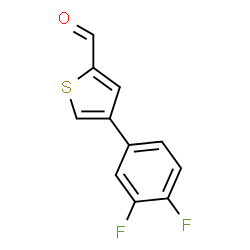 ChemSpider 2D Image | 4-(3,4-Difluorophenyl)-2-thiophenecarbaldehyde | C11H6F2OS