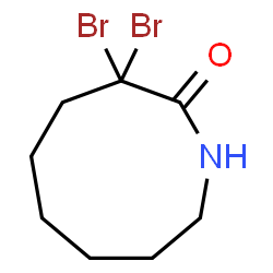 ChemSpider 2D Image | 3,3-Dibromo-2-azonanone | C8H13Br2NO