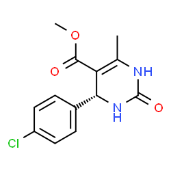 ChemSpider 2D Image | Methyl (4R)-4-(4-chlorophenyl)-6-methyl-2-oxo-1,2,3,4-tetrahydro-5-pyrimidinecarboxylate | C13H13ClN2O3