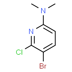 ChemSpider 2D Image | 5-Bromo-6-chloro-N,N-dimethyl-2-pyridinamine | C7H8BrClN2