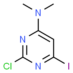 ChemSpider 2D Image | 2-Chloro-6-iodo-N,N-dimethyl-4-pyrimidinamine | C6H7ClIN3