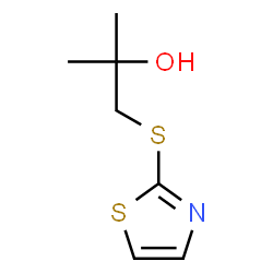 ChemSpider 2D Image | 2-Methyl-1-(1,3-thiazol-2-ylsulfanyl)-2-propanol | C7H11NOS2