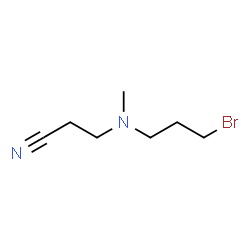 ChemSpider 2D Image | 3-[(3-Bromopropyl)(methyl)amino]propanenitrile | C7H13BrN2