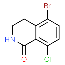 ChemSpider 2D Image | 5-Bromo-8-chloro-3,4-dihydro-1(2H)-isoquinolinone | C9H7BrClNO