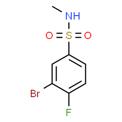 ChemSpider 2D Image | 3-Bromo-4-fluoro-N-methylbenzenesulfonamide | C7H7BrFNO2S