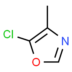 ChemSpider 2D Image | 5-Chloro-4-methyl-1,3-oxazole | C4H4ClNO
