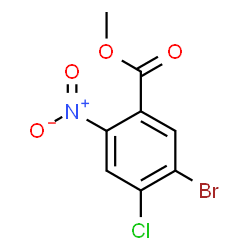 ChemSpider 2D Image | Methyl 5-bromo-4-chloro-2-nitrobenzoate | C8H5BrClNO4