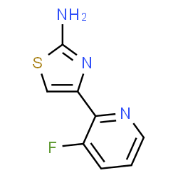 ChemSpider 2D Image | 4-(3-Fluoro-2-pyridinyl)-1,3-thiazol-2-amine | C8H6FN3S