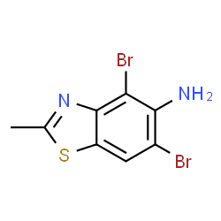 ChemSpider 2D Image | 4,6-Dibromo-2-methyl-1,3-benzothiazol-5-amine | C8H6Br2N2S