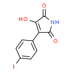 ChemSpider 2D Image | 3-Hydroxy-4-(4-iodophenyl)-1H-pyrrole-2,5-dione | C10H6INO3