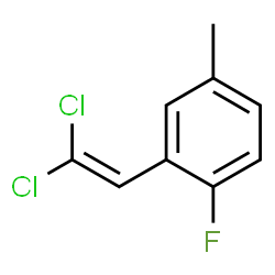 ChemSpider 2D Image | 2-(2,2-Dichlorovinyl)-1-fluoro-4-methylbenzene | C9H7Cl2F