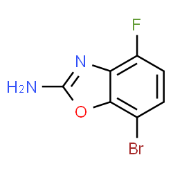 ChemSpider 2D Image | 7-Bromo-4-fluoro-1,3-benzoxazol-2-amine | C7H4BrFN2O
