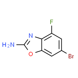 ChemSpider 2D Image | 6-Bromo-4-fluoro-1,3-benzoxazol-2-amine | C7H4BrFN2O