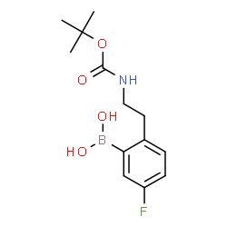 ChemSpider 2D Image | {5-Fluoro-2-[2-({[(2-methyl-2-propanyl)oxy]carbonyl}amino)ethyl]phenyl}boronic acid | C13H19BFNO4