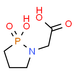 ChemSpider 2D Image | (2-Hydroxy-2-oxido-1,2-azaphospholidin-1-yl)acetic acid | C5H10NO4P