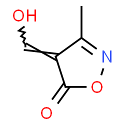 ChemSpider 2D Image | (4E)-4-(Hydroxymethylene)-3-methyl-1,2-oxazol-5(4H)-one | C5H5NO3