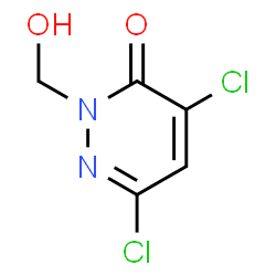 ChemSpider 2D Image | 4,6-Dichloro-2-(hydroxymethyl)-3(2H)-pyridazinone | C5H4Cl2N2O2