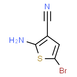 ChemSpider 2D Image | 2-Amino-5-bromo-3-thiophenecarbonitrile | C5H3BrN2S