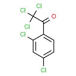 ChemSpider 2D Image | 2,2,2-Trichloro-1-(2,4-dichlorophenyl)ethanone | C8H3Cl5O
