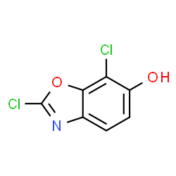 ChemSpider 2D Image | 2,7-Dichloro-1,3-benzoxazol-6-ol | C7H3Cl2NO2
