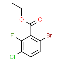 ChemSpider 2D Image | Ethyl 6-bromo-3-chloro-2-fluorobenzoate | C9H7BrClFO2