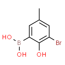 ChemSpider 2D Image | (3-Bromo-2-hydroxy-5-methylphenyl)boronic acid | C7H8BBrO3
