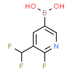 ChemSpider 2D Image | [5-(Difluoromethyl)-6-fluoro-3-pyridinyl]boronic acid | C6H5BF3NO2