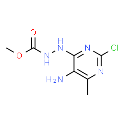ChemSpider 2D Image | Methyl 2-(5-amino-2-chloro-6-methyl-4-pyrimidinyl)hydrazinecarboxylate | C7H10ClN5O2