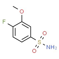 ChemSpider 2D Image | 4-Fluoro-3-methoxybenzenesulfonamide | C7H8FNO3S