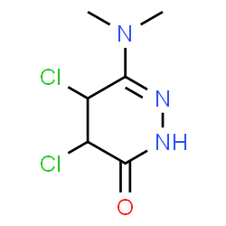 ChemSpider 2D Image | 4,5-Dichloro-6-(dimethylamino)-4,5-dihydro-3(2H)-pyridazinone | C6H9Cl2N3O