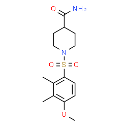 ChemSpider 2D Image | 1-[(4-Methoxy-2,3-dimethylphenyl)sulfonyl]-4-piperidinecarboxamide | C15H22N2O4S