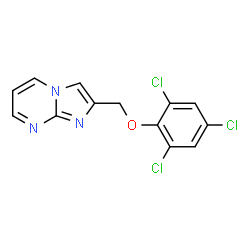 ChemSpider 2D Image | 2-[(2,4,6-Trichlorophenoxy)methyl]imidazo[1,2-a]pyrimidine | C13H8Cl3N3O