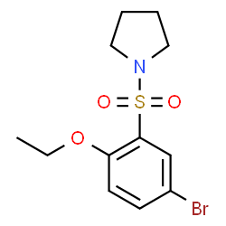 ChemSpider 2D Image | 1-[(5-Bromo-2-ethoxyphenyl)sulfonyl]pyrrolidine | C12H16BrNO3S