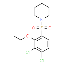 ChemSpider 2D Image | 1-[(3,4-Dichloro-2-ethoxyphenyl)sulfonyl]piperidine | C13H17Cl2NO3S