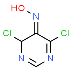 ChemSpider 2D Image | (5E)-4,6-Dichloro-N-hydroxy-5(4H)-pyrimidinimine | C4H3Cl2N3O
