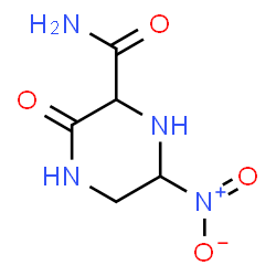ChemSpider 2D Image | 6-Nitro-3-oxo-2-piperazinecarboxamide | C5H8N4O4