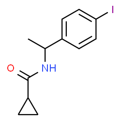 ChemSpider 2D Image | N-[1-(4-Iodophenyl)ethyl]cyclopropanecarboxamide | C12H14INO