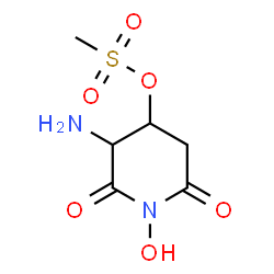 ChemSpider 2D Image | 3-Amino-1-hydroxy-2,6-dioxo-4-piperidinyl methanesulfonate | C6H10N2O6S