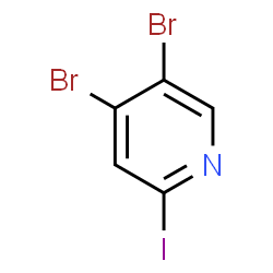 ChemSpider 2D Image | 4,5-Dibromo-2-iodopyridine | C5H2Br2IN