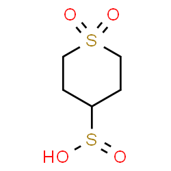 ChemSpider 2D Image | Tetrahydro-2H-thiopyran-4-sulfinic acid 1,1-dioxide | C5H10O4S2