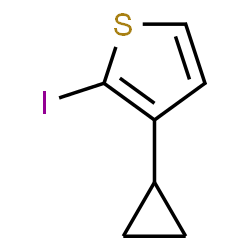 ChemSpider 2D Image | 3-Cyclopropyl-2-iodothiophene | C7H7IS