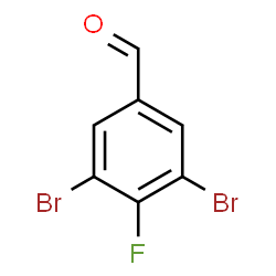 ChemSpider 2D Image | 3,5-Dibromo-4-fluorobenzaldehyde | C7H3Br2FO