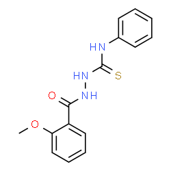 ChemSpider 2D Image | 2-(2-Methoxybenzoyl)-N-phenylhydrazinecarbothioamide | C15H15N3O2S