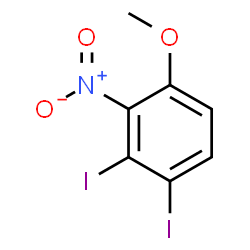 ChemSpider 2D Image | 1,2-Diiodo-4-methoxy-3-nitrobenzene | C7H5I2NO3