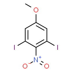 ChemSpider 2D Image | 1,3-Diiodo-5-methoxy-2-nitrobenzene | C7H5I2NO3