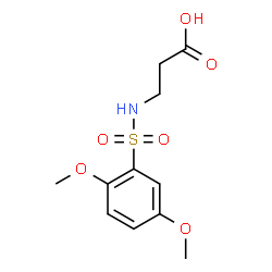 ChemSpider 2D Image | N-[(2,5-Dimethoxyphenyl)sulfonyl]-beta-alanine | C11H15NO6S
