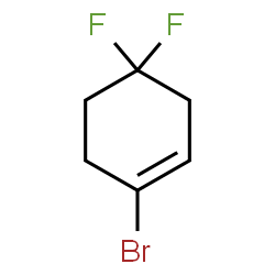 ChemSpider 2D Image | 1-Bromo-4,4-difluorocyclohexene | C6H7BrF2