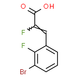 ChemSpider 2D Image | (2Z)-3-(3-Bromo-2-fluorophenyl)-2-fluoroacrylic acid | C9H5BrF2O2