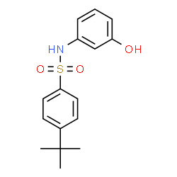 ChemSpider 2D Image | 4-tert-Butyl-N-(3-hydroxyphenyl)benzenesulfonamide | C16H19NO3S