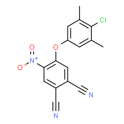 ChemSpider 2D Image | 4-(4-Chloro-3,5-dimethylphenoxy)-5-nitrophthalonitrile | C16H10ClN3O3